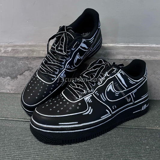 AF1 2D 黑白反色