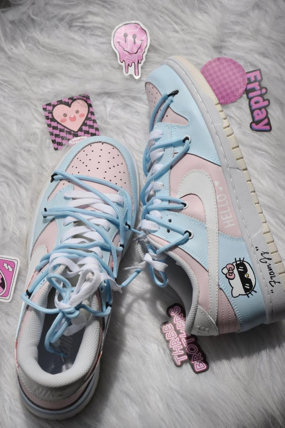 0080-Dunk 블루 핑크 케티 고양이