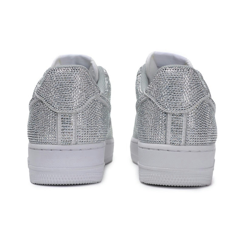 0051-AF1-Estrella de diamantes blanca plateada