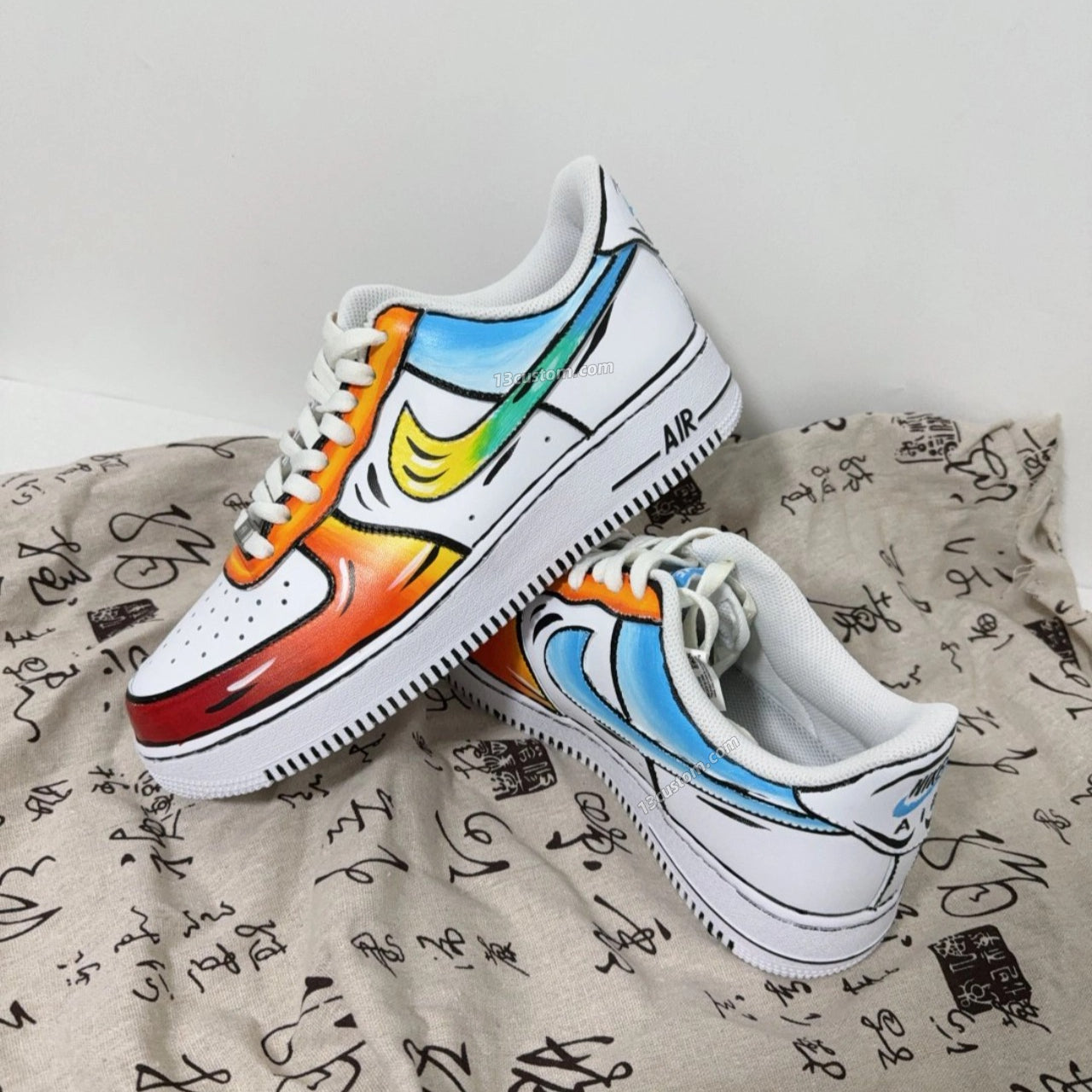 0016-AF1 2D 무지개 색상