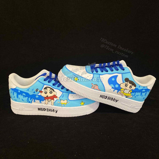 0547-Crayon Shinchan und kleine Aoi flüssiges Blau