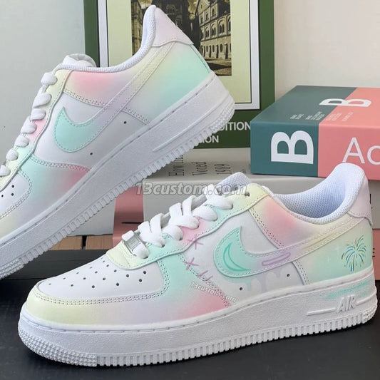 AF1 Pastellfarbene bunte Farbverläufe