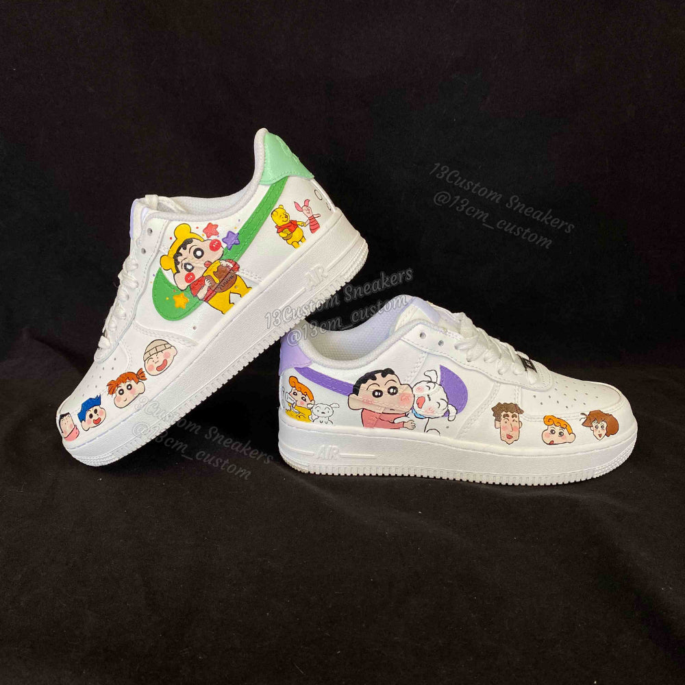 0550-Zapatos de pareja Crayón Shin Chan retrato familiar