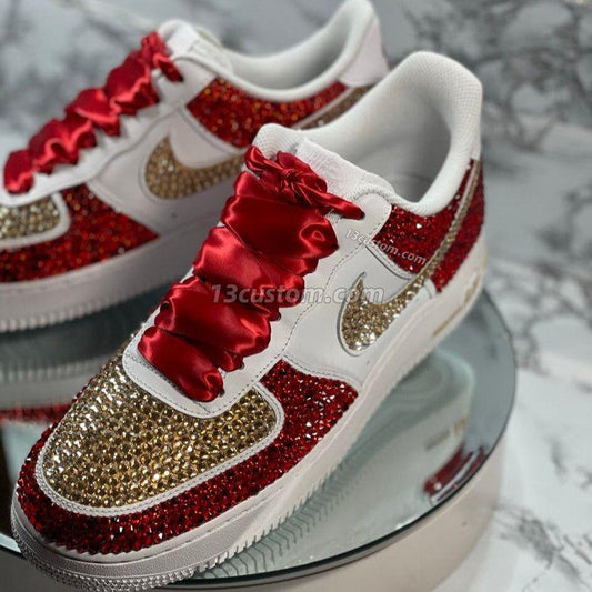 0100-AF1 絲帶紅金色鑽