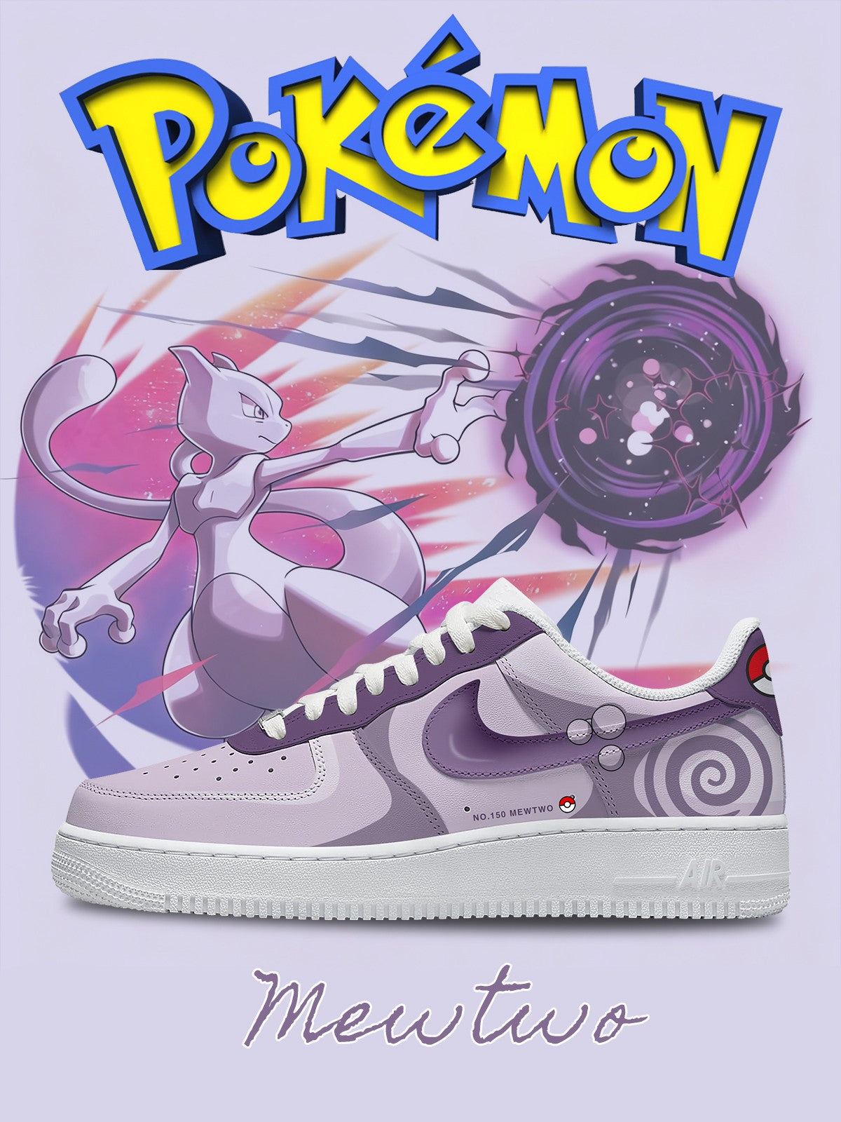 Mewtwo V.3 Custom Air-Style Sneakers