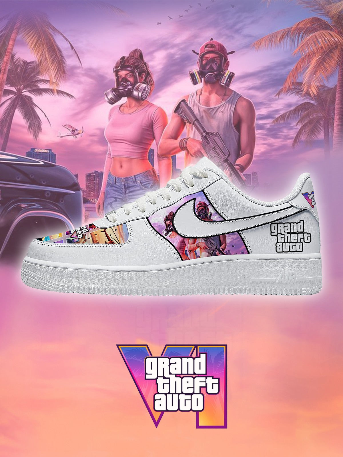G.T.A VI V.4 Custom Sneakers - 13custom