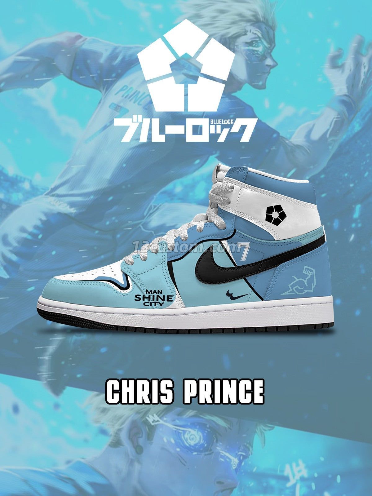 AJ1 H 藍色監獄-克里斯·普林斯 V2 客製化運動鞋 Main image