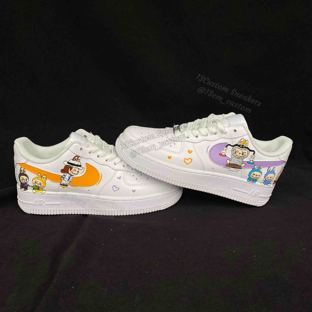 0694-LABUBU Multi-Character Purple Orange Logo