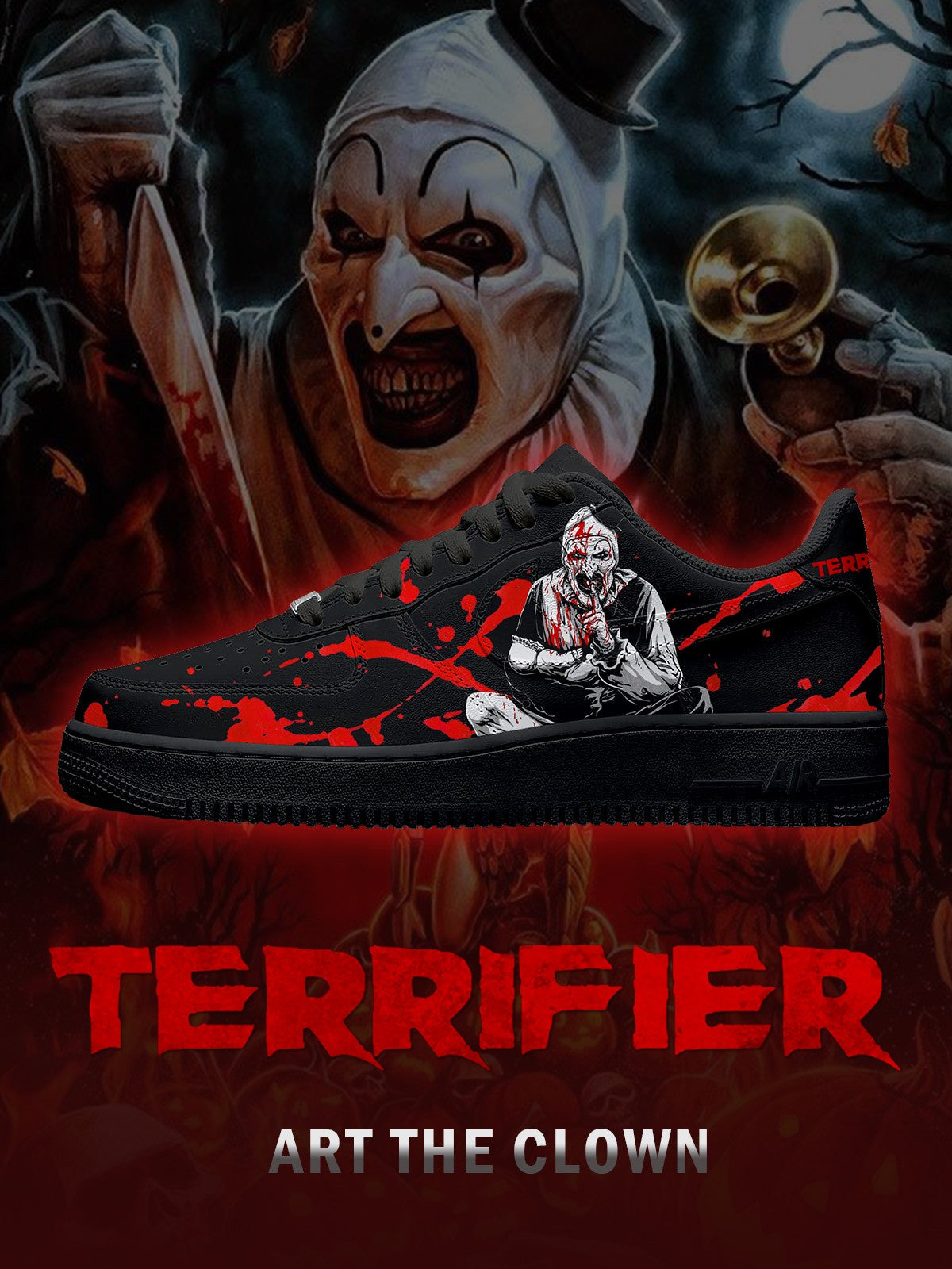Art the Clown V.2 Custom Sneakers - 13custom
