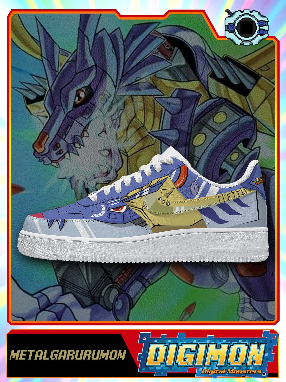 MetalGarurumon V.1 Custom Air-Style Sneakers