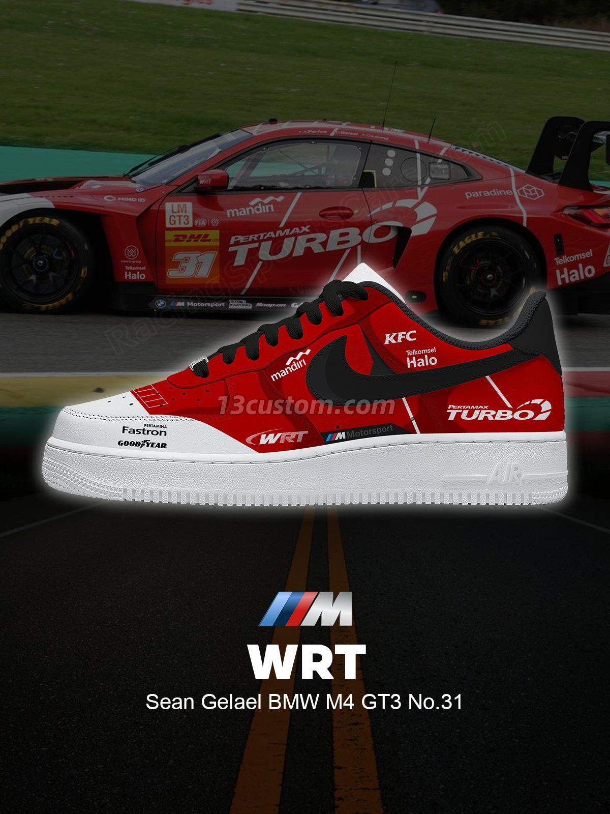 AF1 經典賽車-WRT M4 GT3 V31 客製化運動鞋