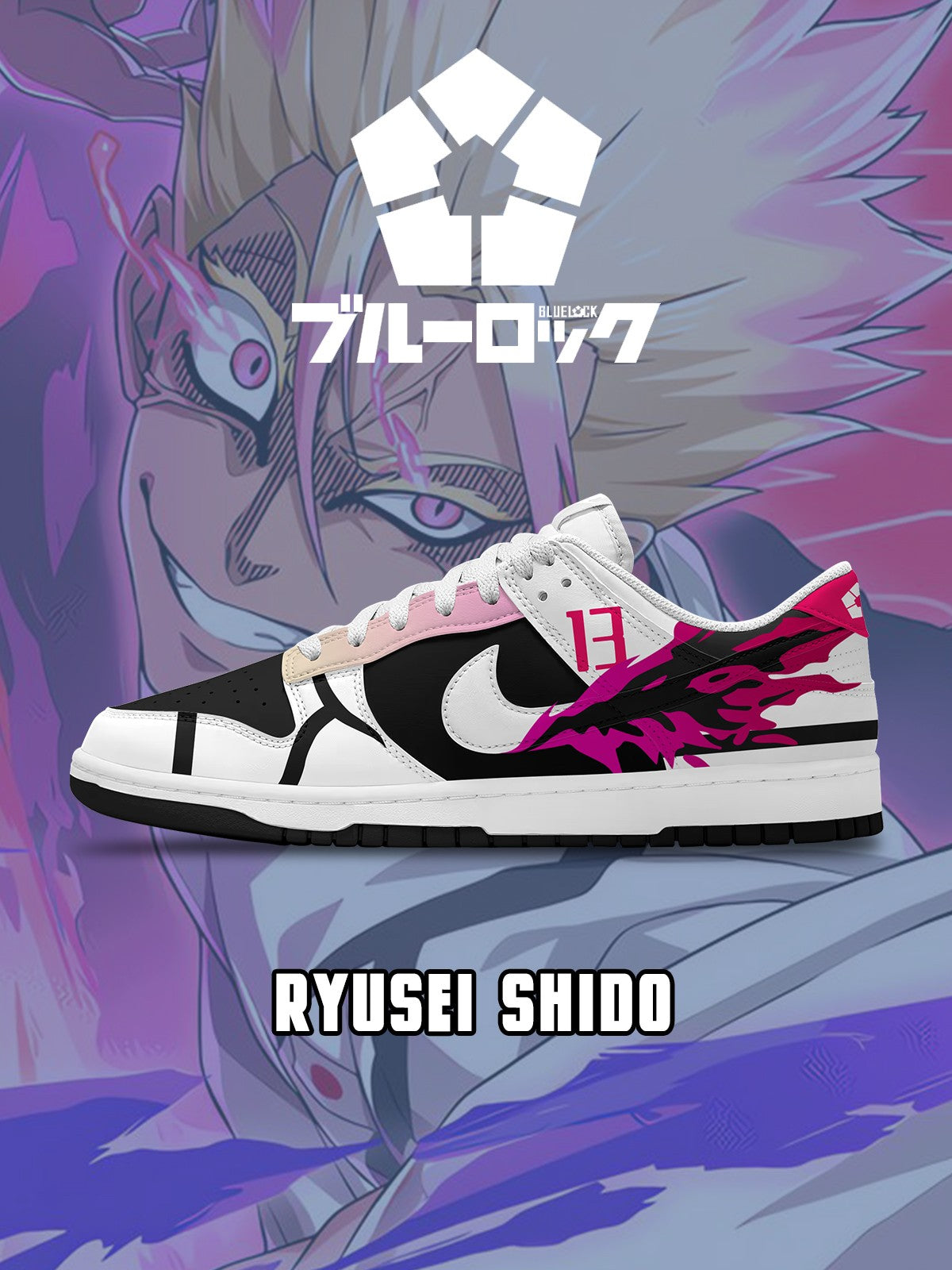 Ryusei Shido V.6 Custom Court-Low Sneakers - 13custom
