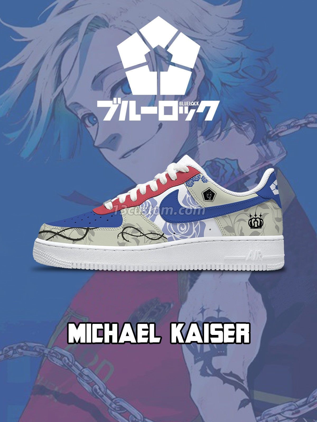 AF1 藍色監獄-凱撒 V1 客製化運動鞋 主圖