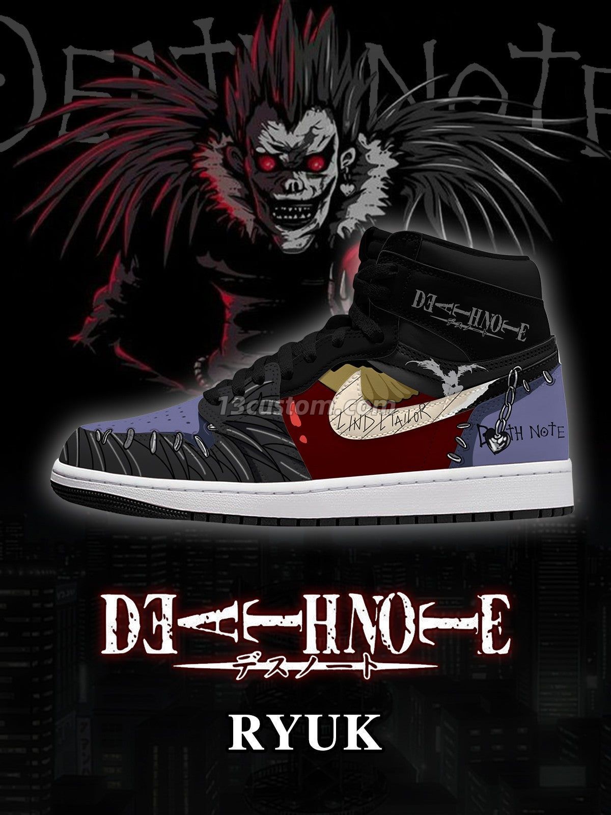 AJ1 H 死亡筆記本-路克 V1 客製化運動鞋