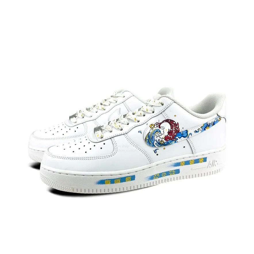 0133-Serie de olas de carpa koi saltando la puerta del dragón