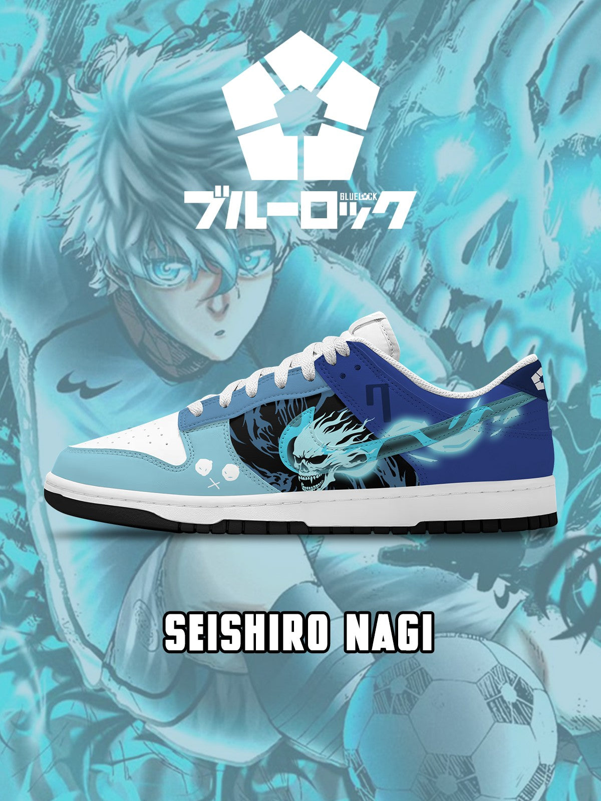 Seishiro Nagi V.6 Custom Court-Low Sneakers - 13custom