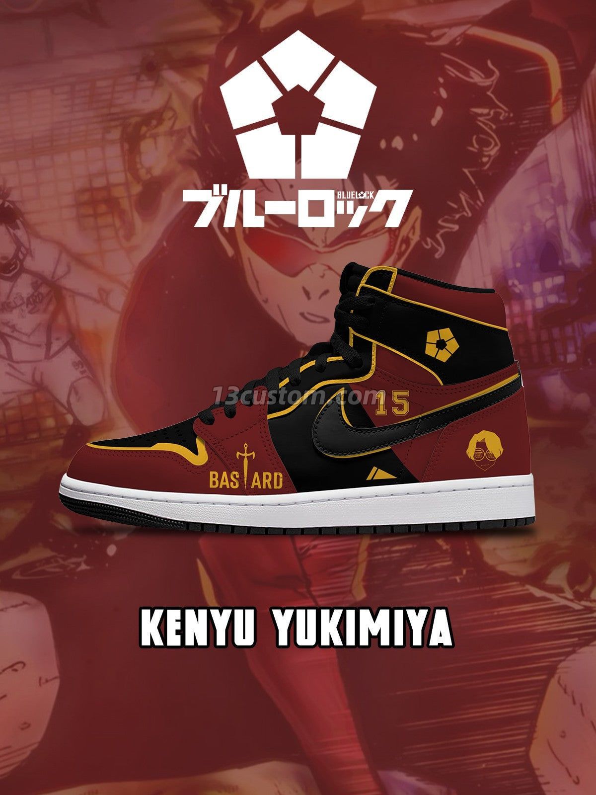 AJ1 H 藍色監獄-雪宮劍優 V2 客製化運動鞋