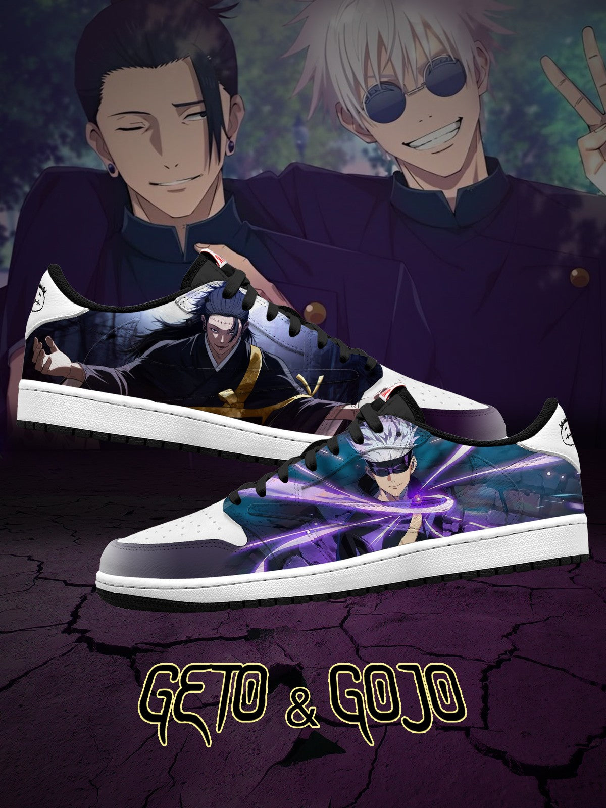 Gojo and Geto V.1 Custom TS Low Sneakers