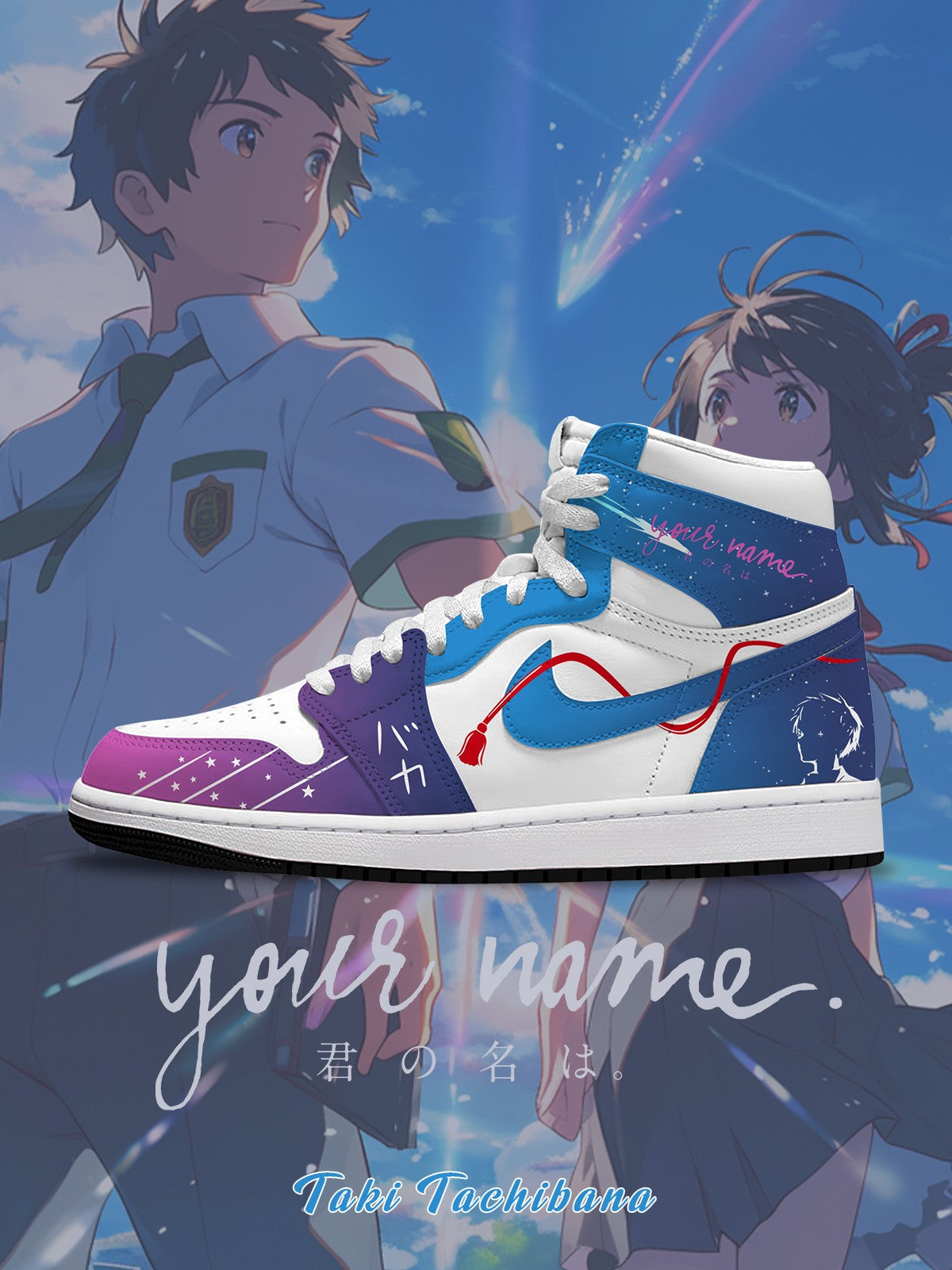 Taki Tachibana V.1 Custom High-Top Sneakers