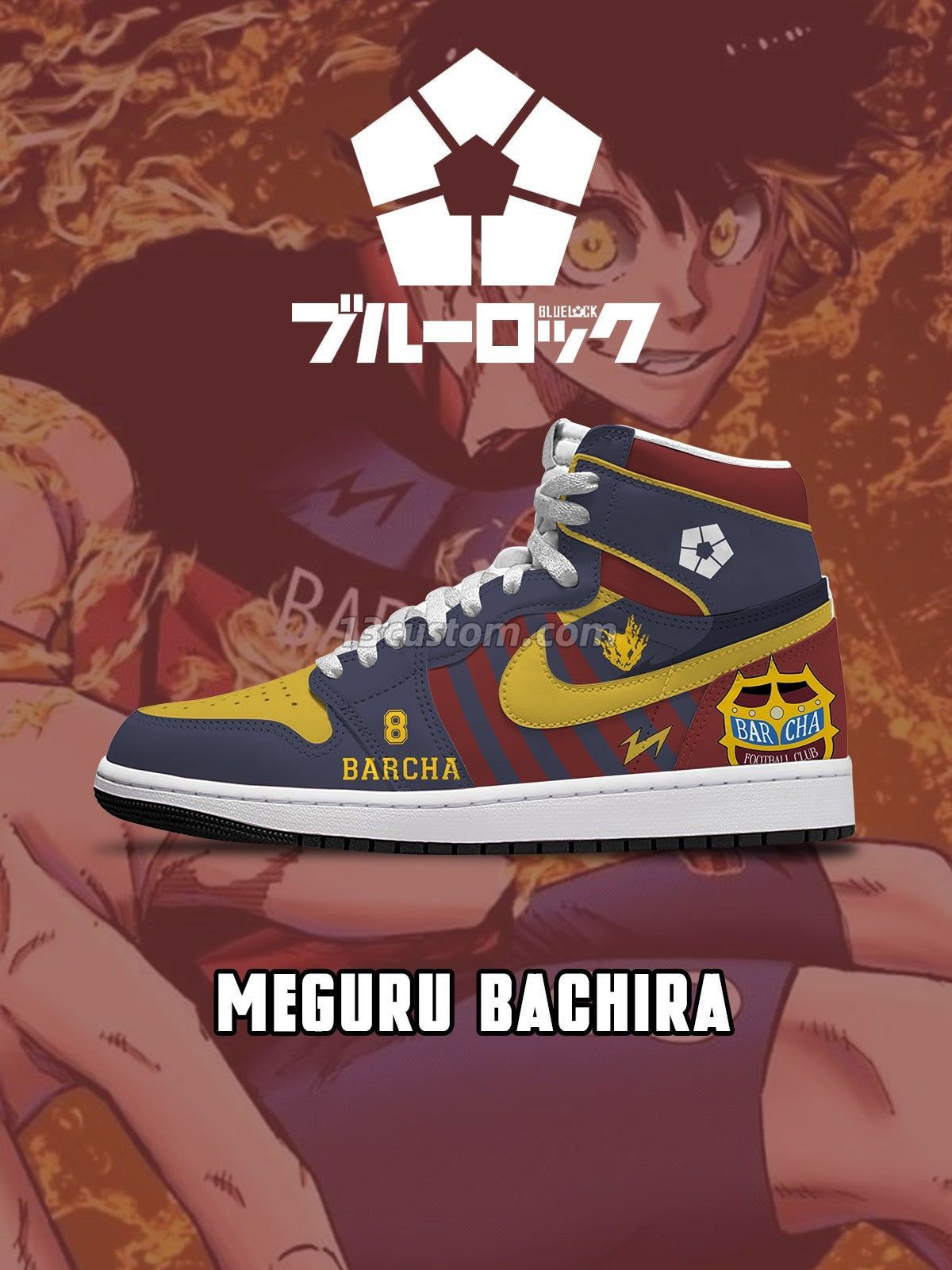 AJ1 H 藍色監獄-蜂樂迴 V2 客製化運動鞋 Main image