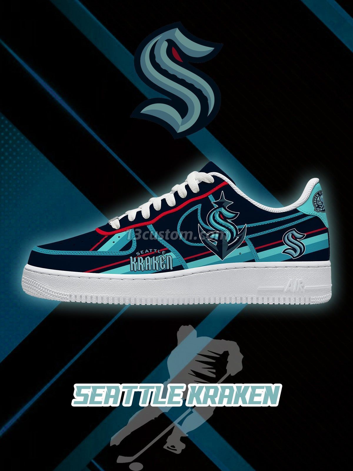 AF1 西雅圖 冰球客製化運動鞋-V2款