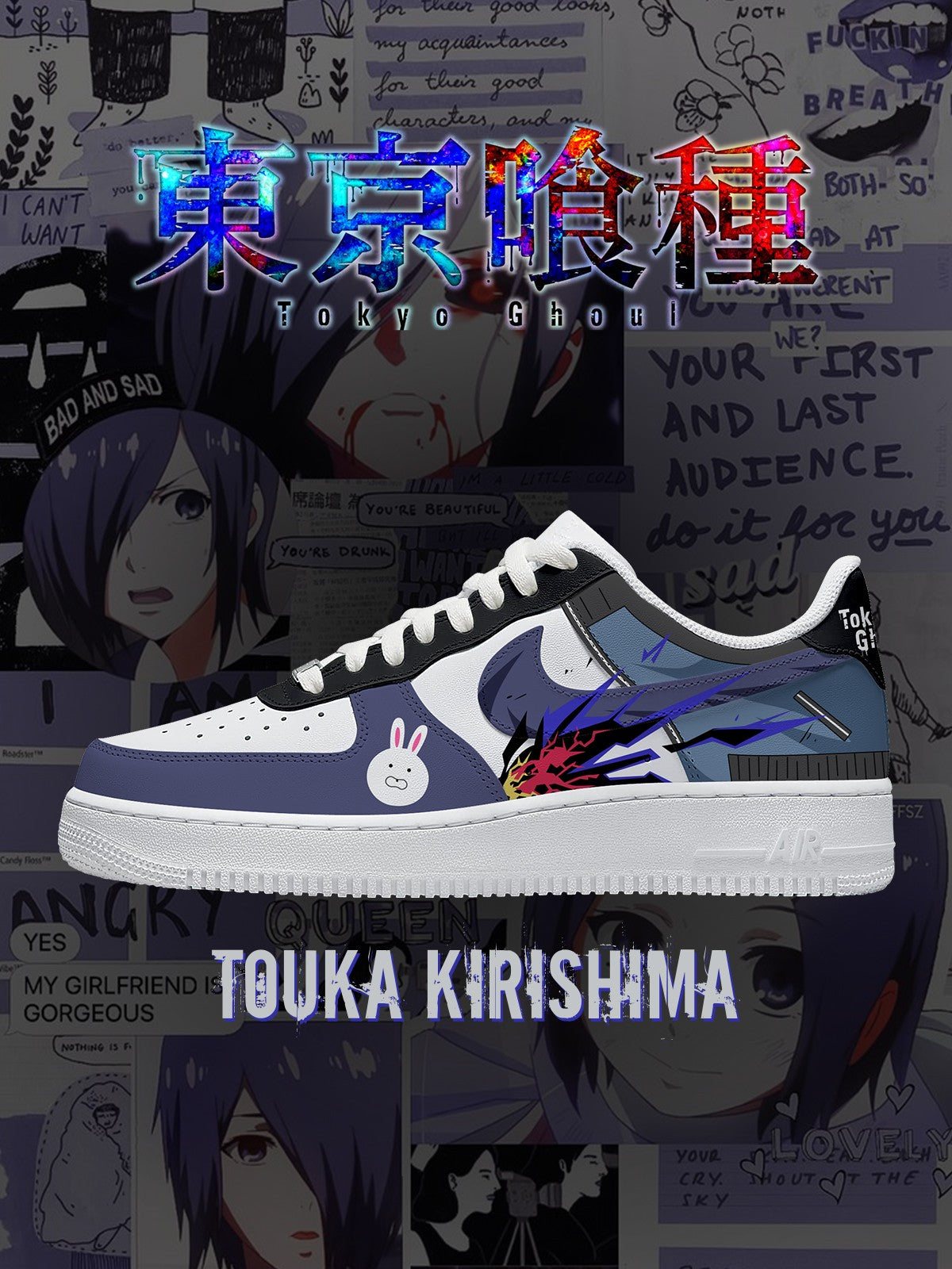 Touka Kirishima V.2 Custom Air-Style Sneakers