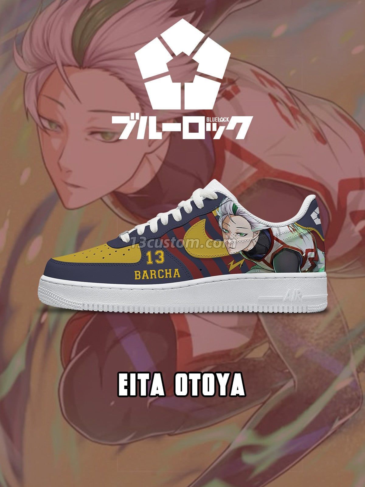 AF1 藍色監獄-乙夜影汰 V4 客製化運動鞋 Imagem principal do produto