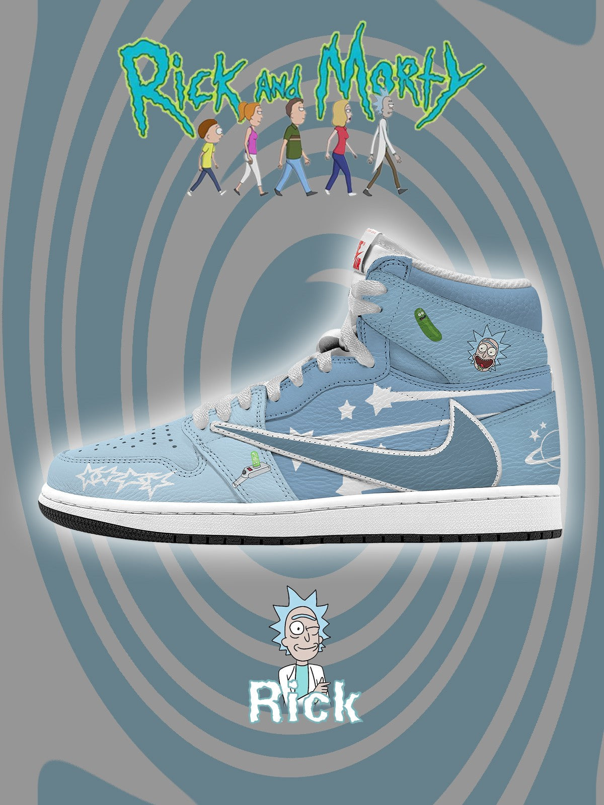 Rick Sanchez V.2 Custom TS High Sneakers - 13custom