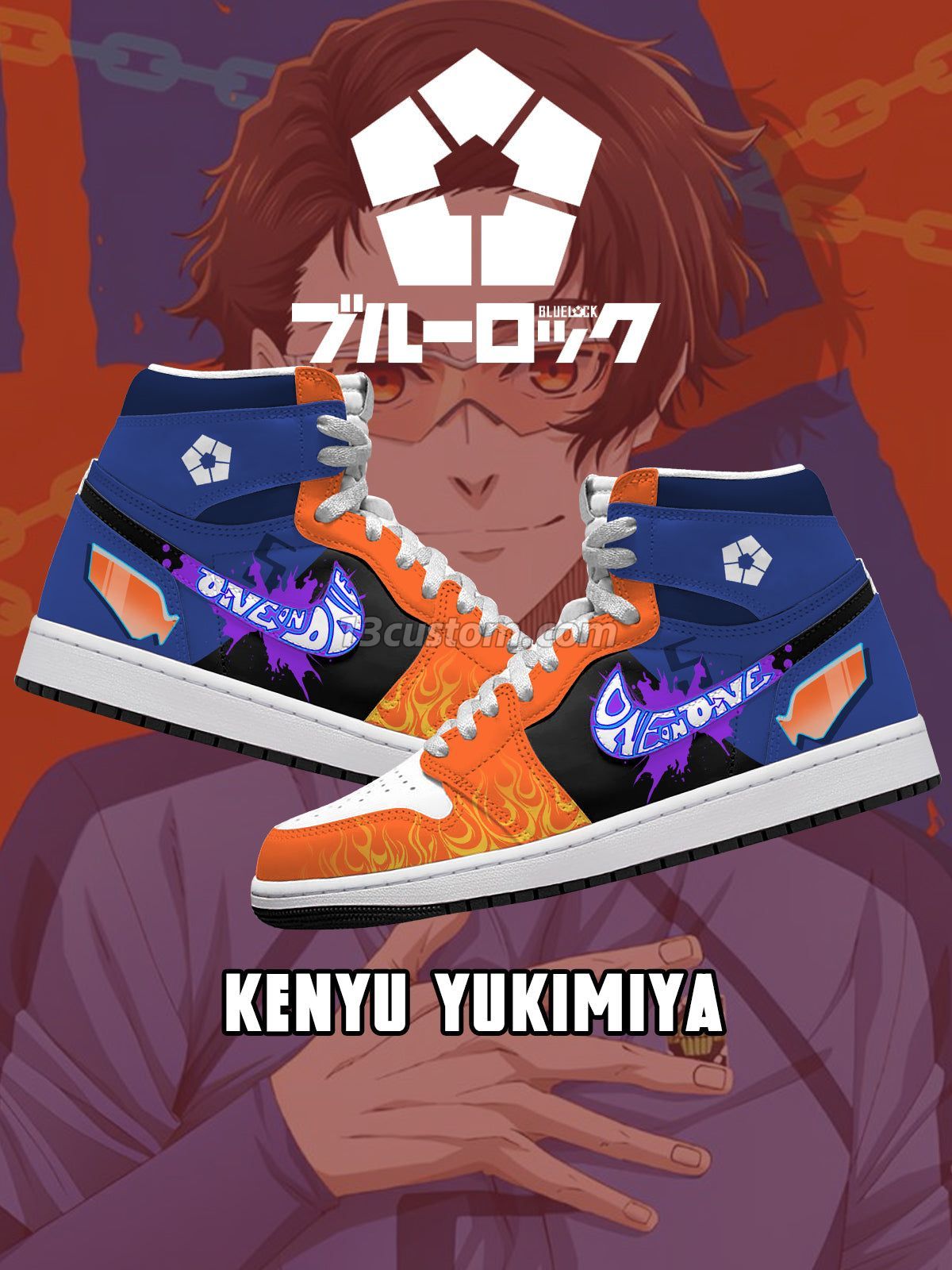 AJ1 H Kenyu Yukimiya客製化 高幫-頂級 運動鞋-V6款 主圖