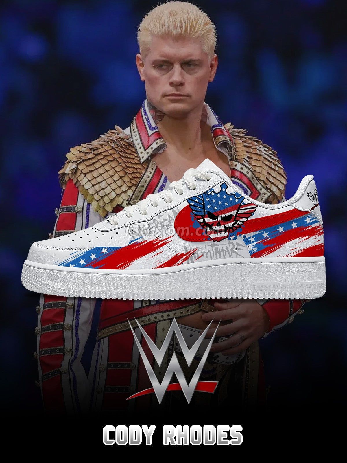 AF1 Cody Rhodes客製化運動鞋-V1款