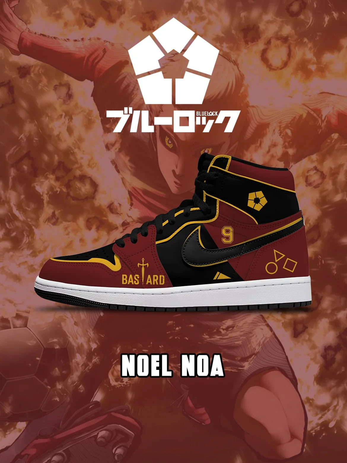 AJ1 H 藍色監獄-諾艾爾·諾亞 V2 客製化運動鞋