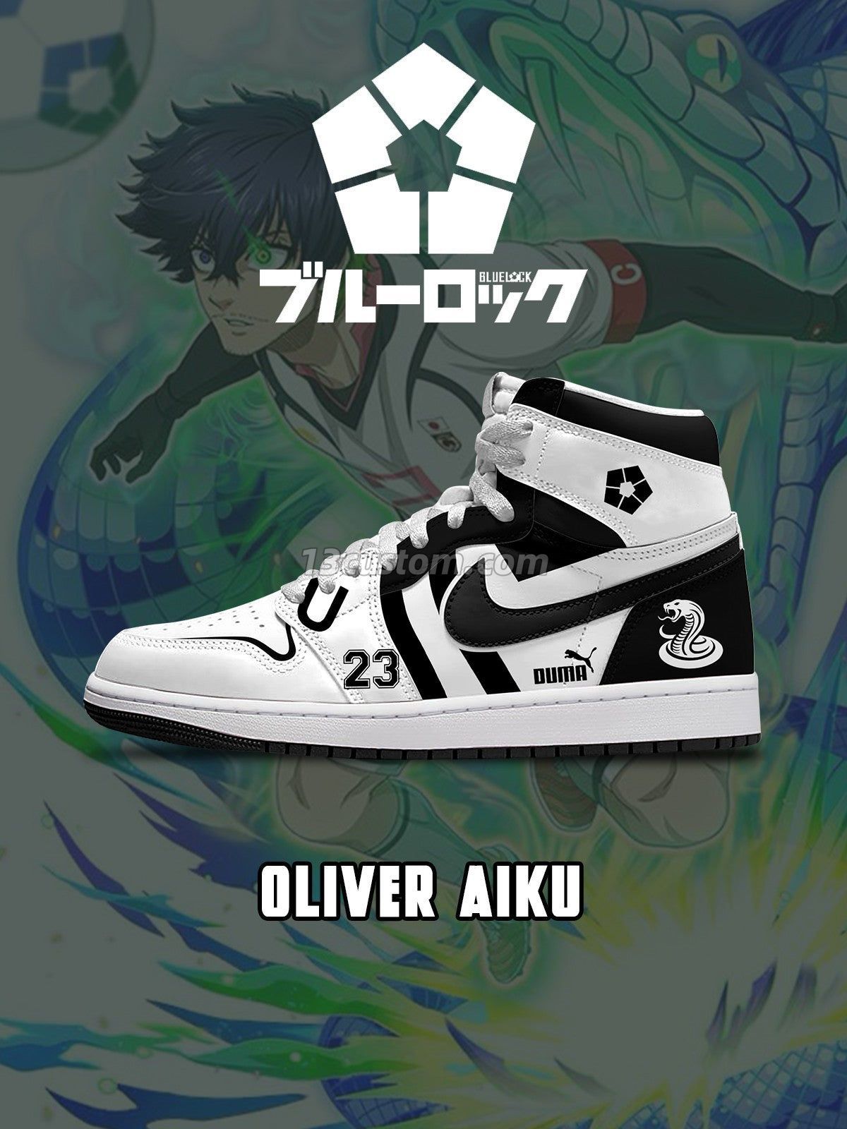 AJ1 H 藍色監獄-愛空 V2 客製化運動鞋