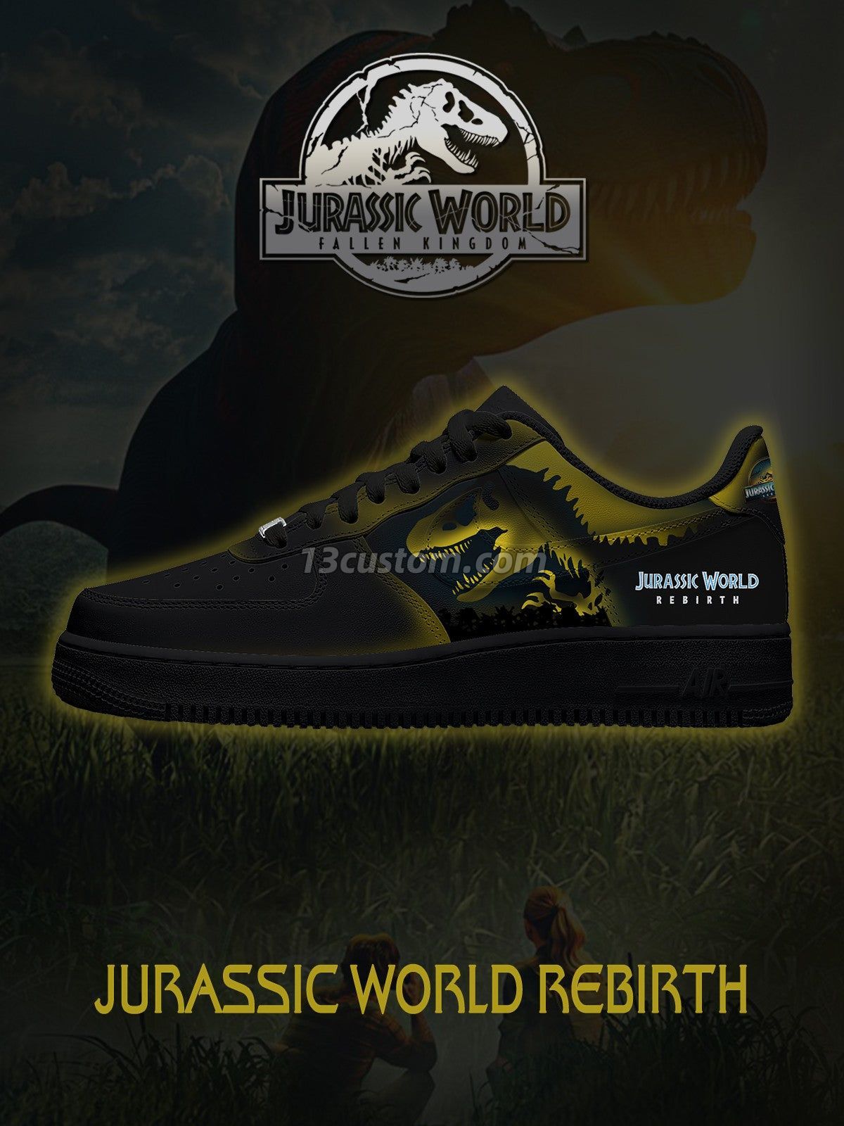 AF1 侏羅紀公園-侏羅紀 V1 客製化運動鞋