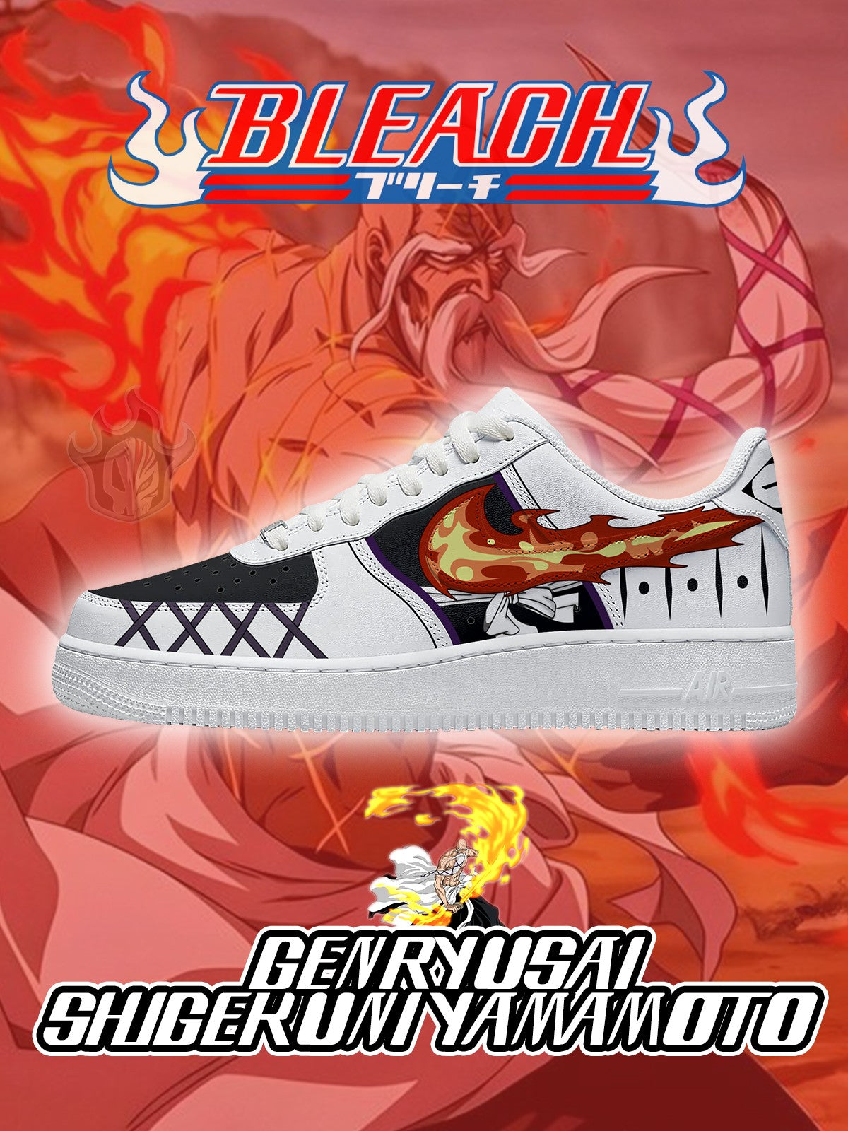Genryusai Shigekuni Yamamoto V.2 Custom Sneakers - 13custom