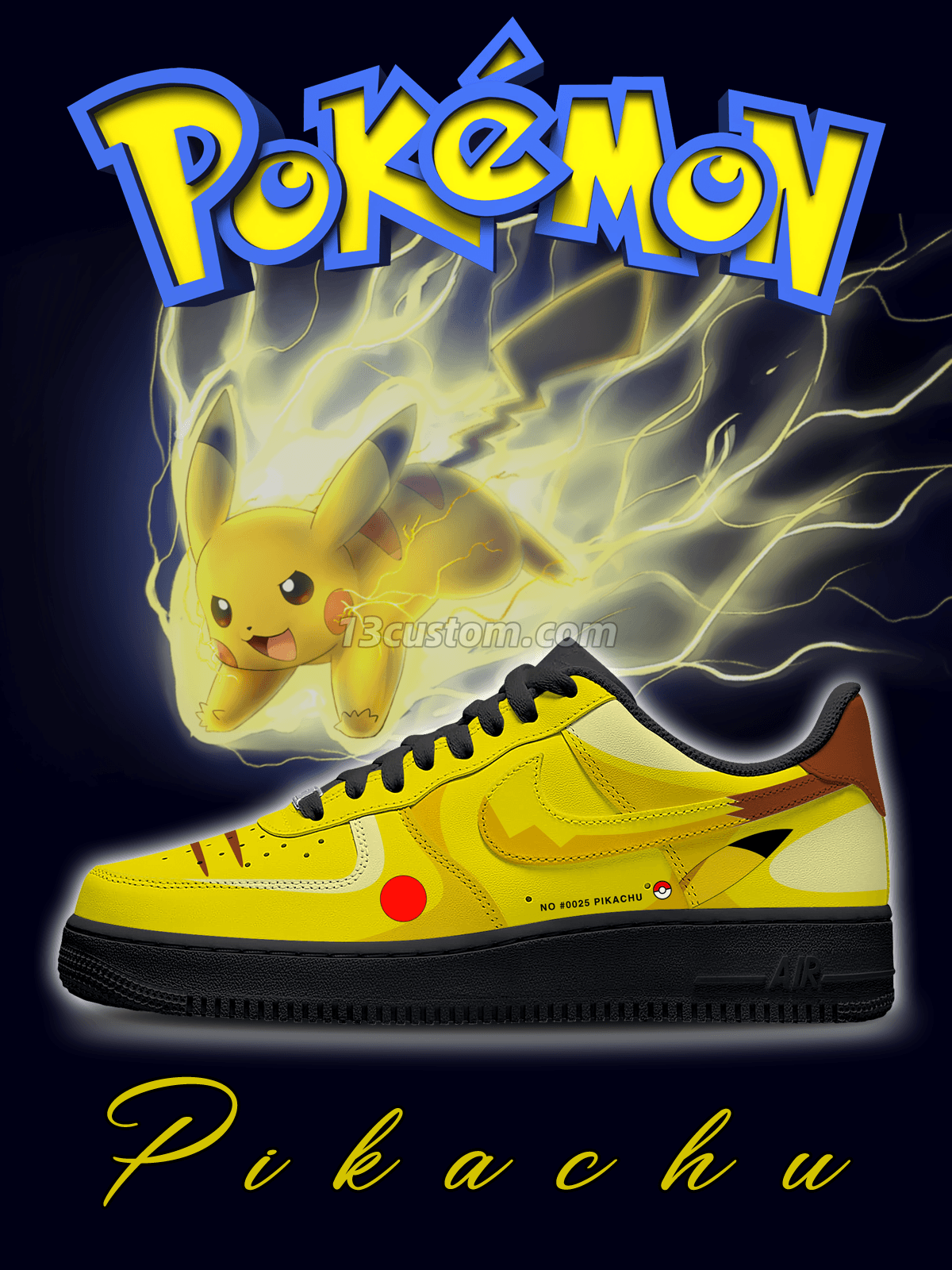 No.0025 Pikachu Custom Sneakers