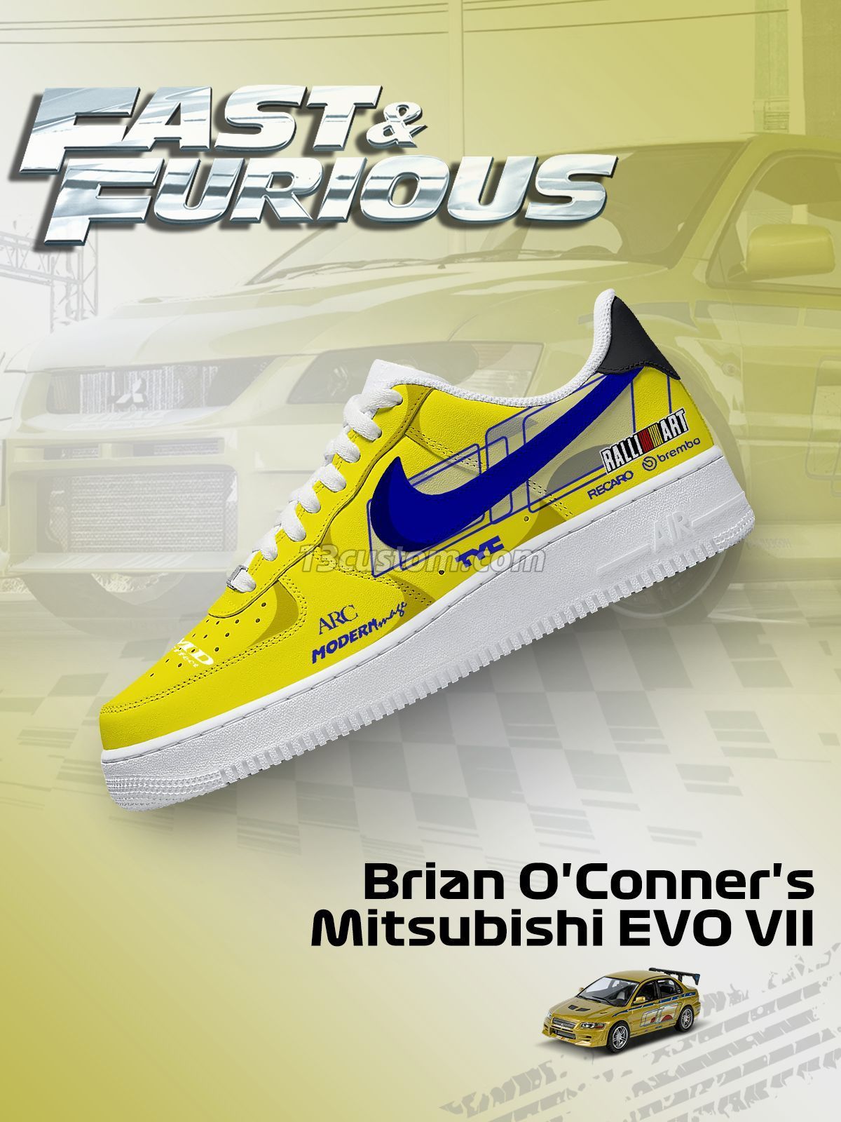AF1 玩命關頭-菲艾 客製化運動鞋