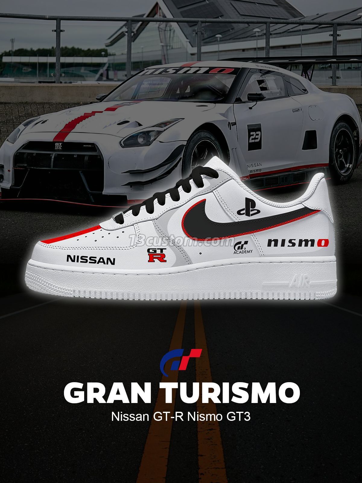 AF1 電影汽車-GT-R Nismo GT3 客製化運動鞋