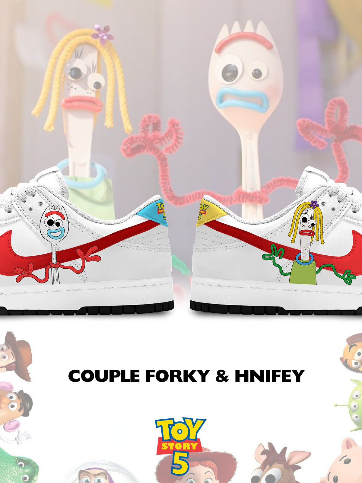 Forky and Knifey V.1 Custom SB-Style Sneakers