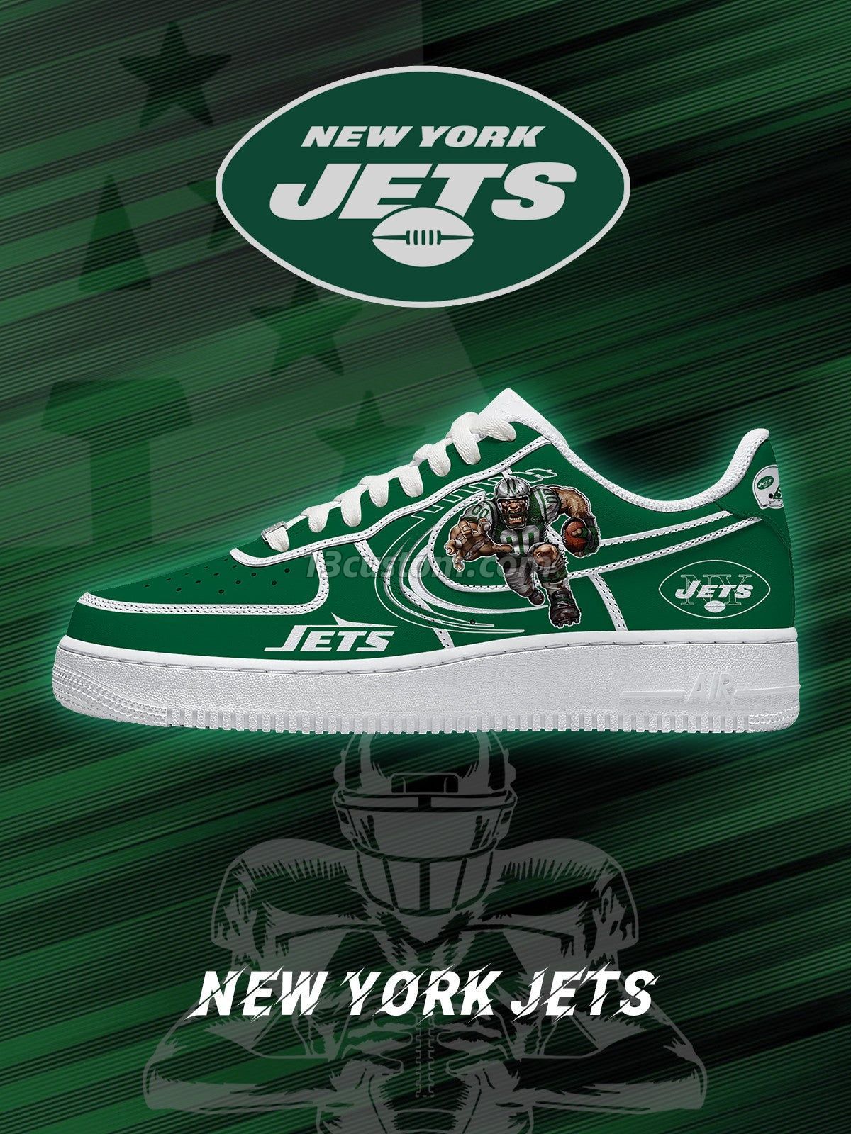 AF1 NYJ 美式足球客製化運動鞋-V2款