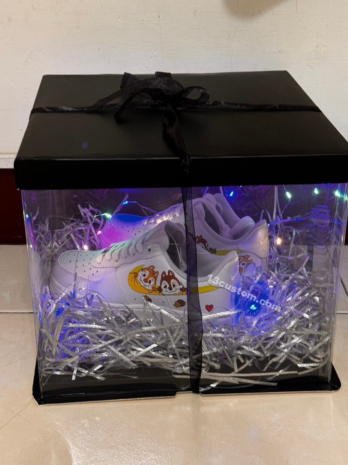 Ready-to-Gift Shoe Packaging Box (Includes LED String Lights & Card)