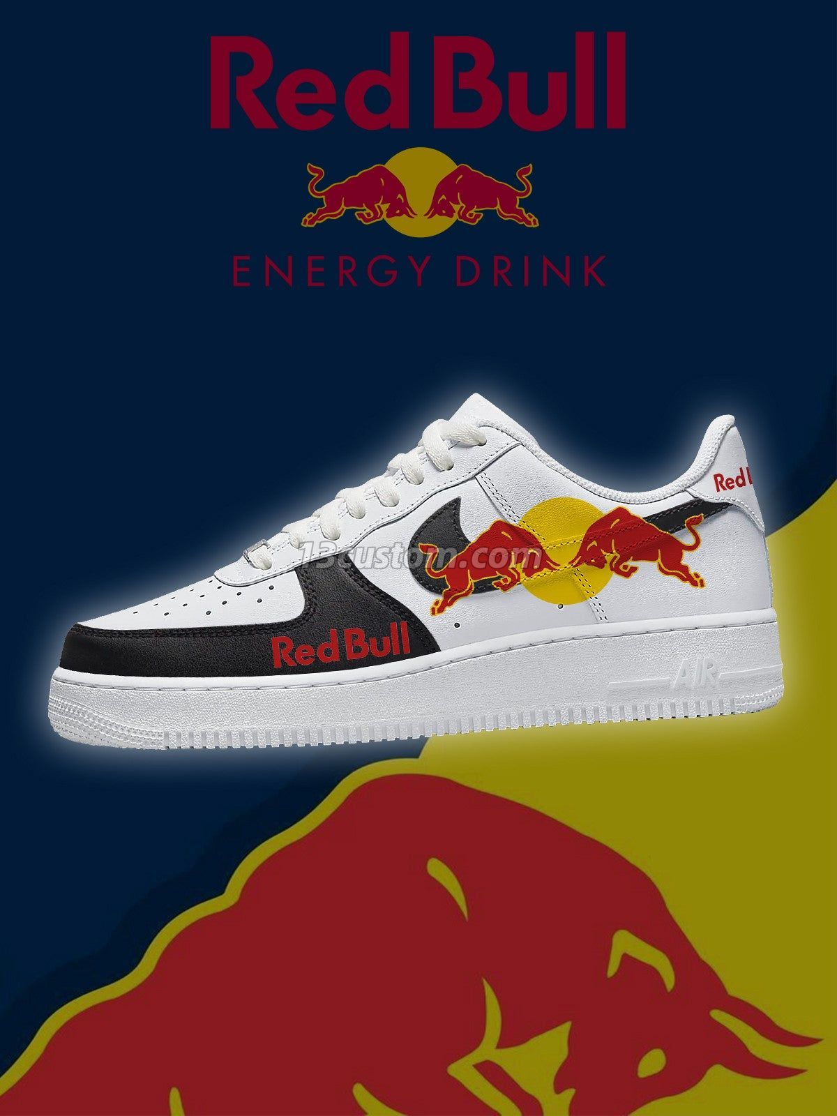 AF1 Bull Energy individuell gestaltete Sneaker – Modell V6 Hauptbild