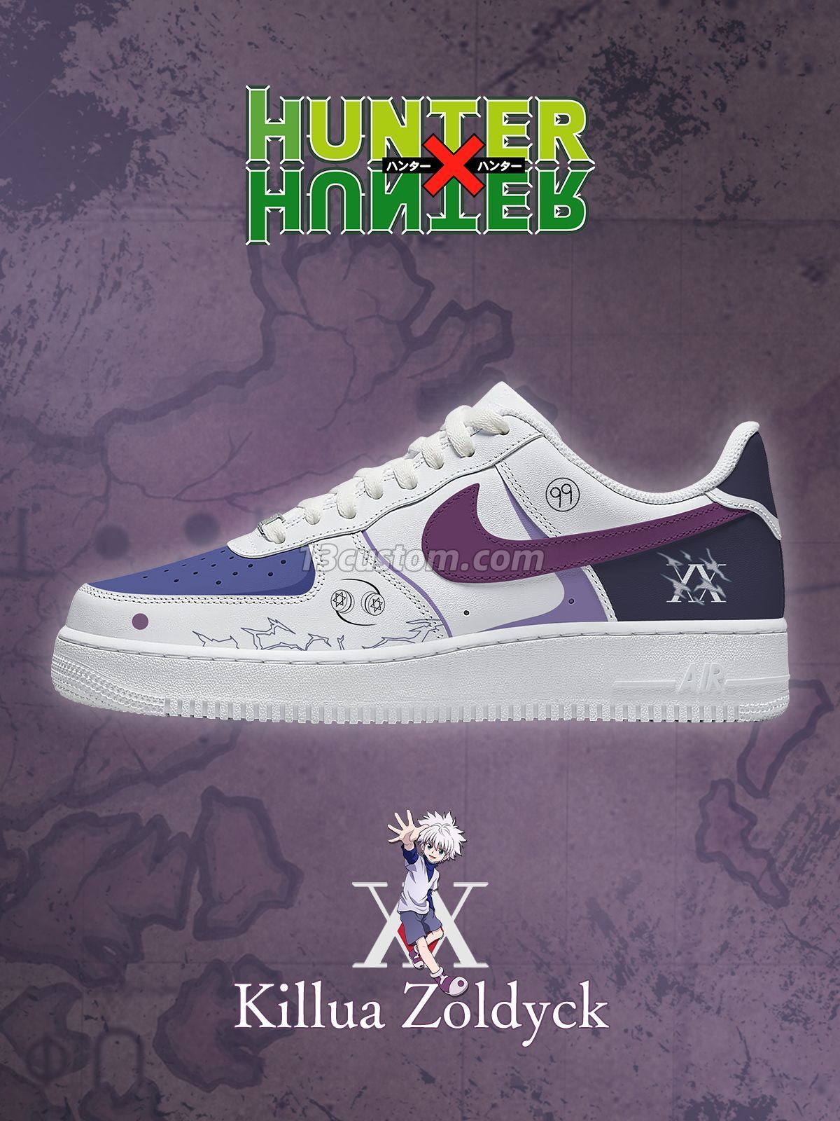 AF1 獵人-奇犽·揍敵客 客製化運動鞋 主圖