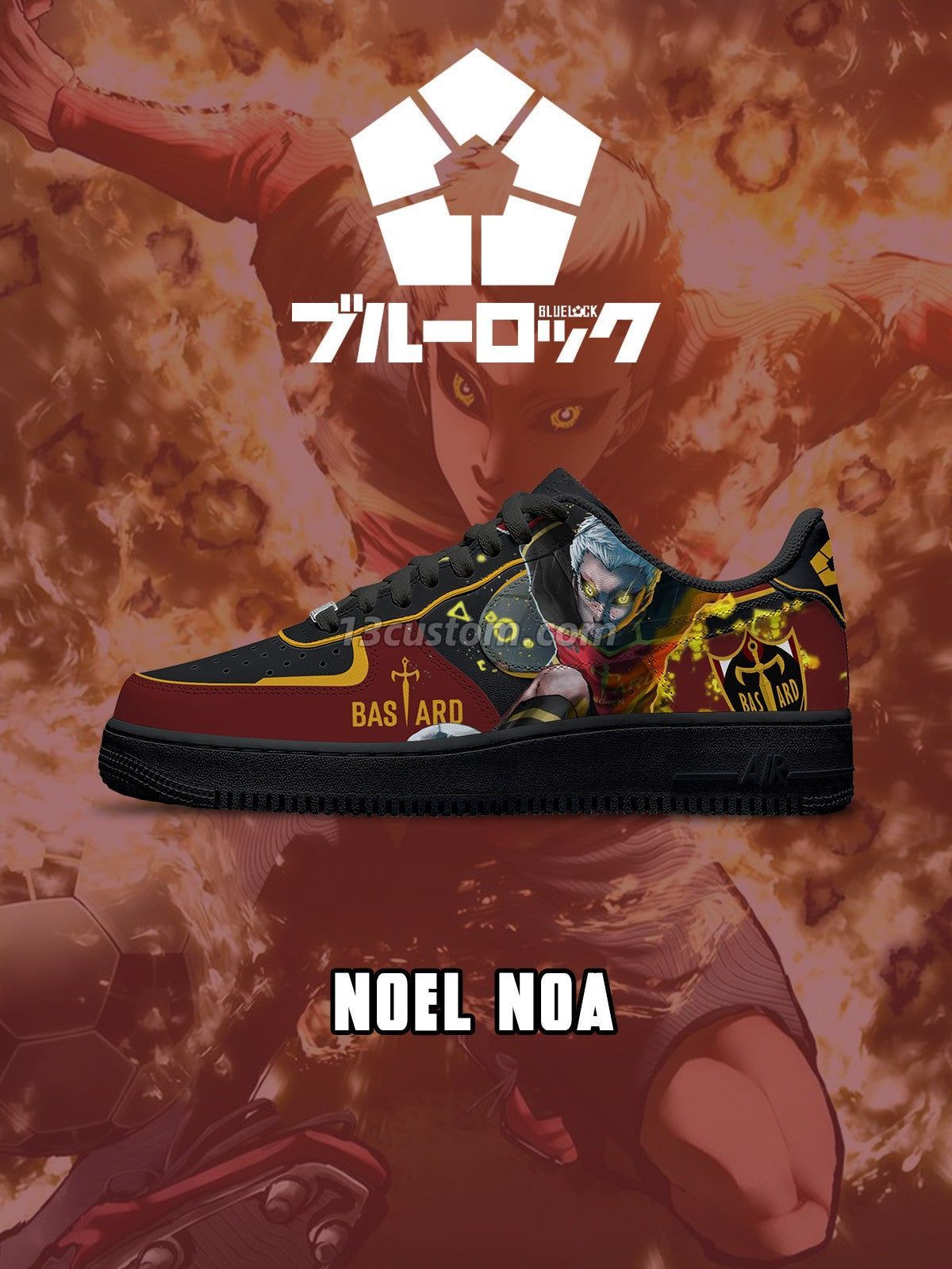 AF1 藍色監獄-諾艾爾·諾亞 V4 客製化運動鞋