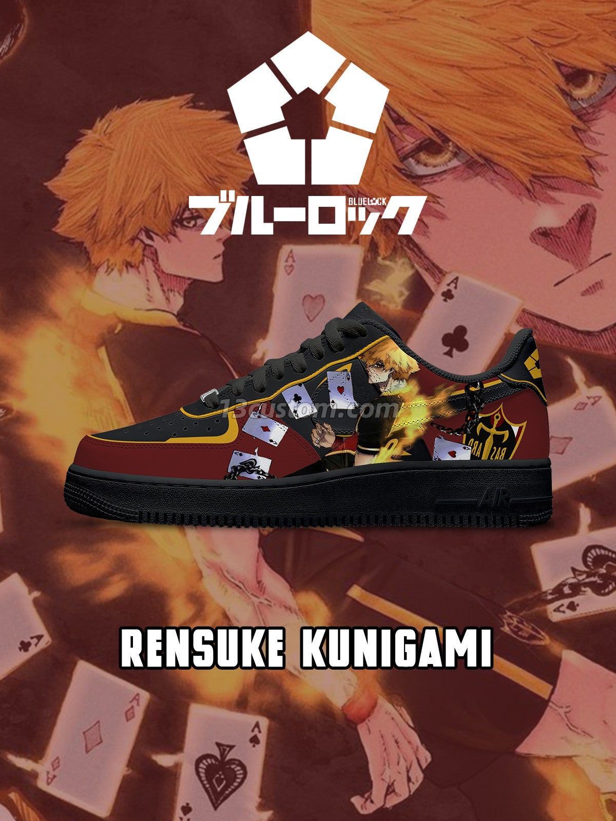 AF1 藍色監獄-國神煉介 V4 客製化運動鞋