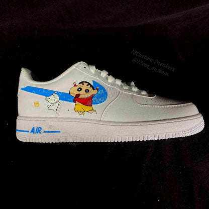 0518-Blaue minimalistische Crayon Shin-chan