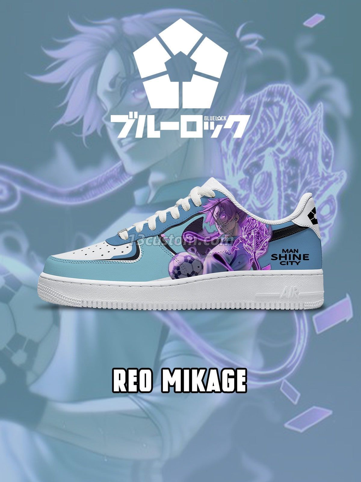 AF1 藍色監獄-御影玲王 V4 客製化運動鞋