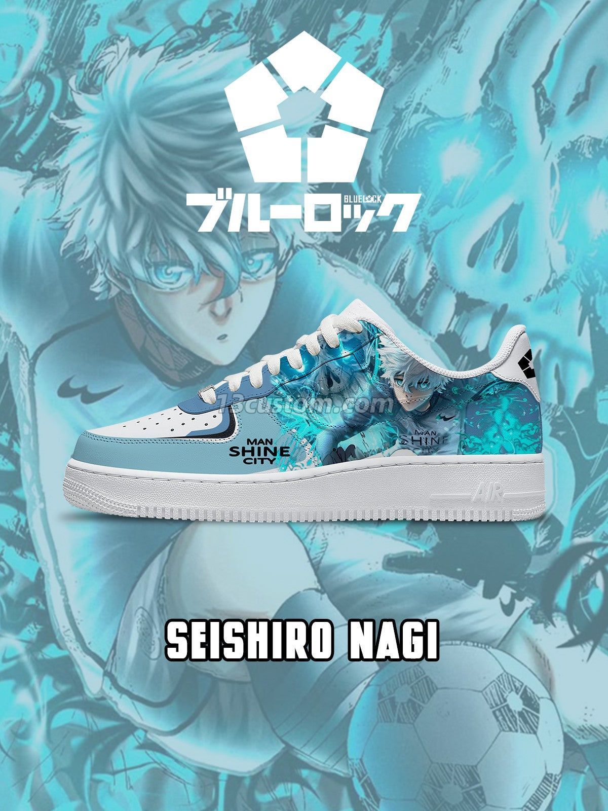 AF1 藍色監獄-凪誠士郎 V4 客製化運動鞋