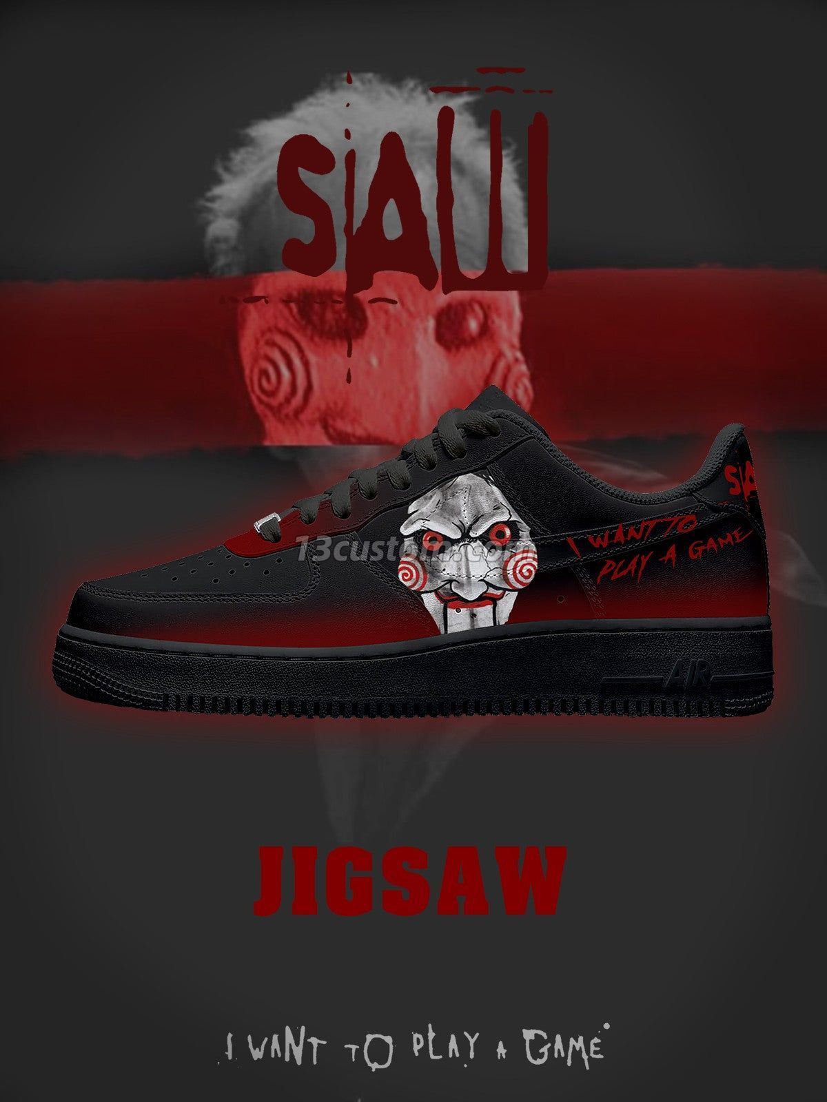 AF1 恐怖系列-拼圖殺人魔 V1 客製化運動鞋
