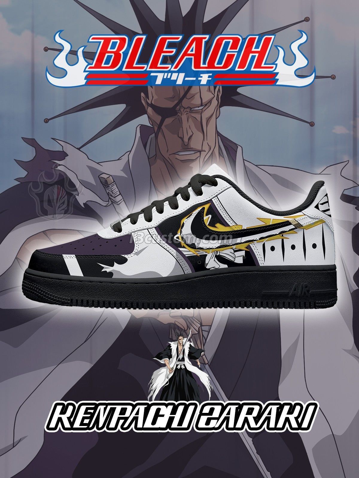 AF1 更木劍八客製化運動鞋-V2款