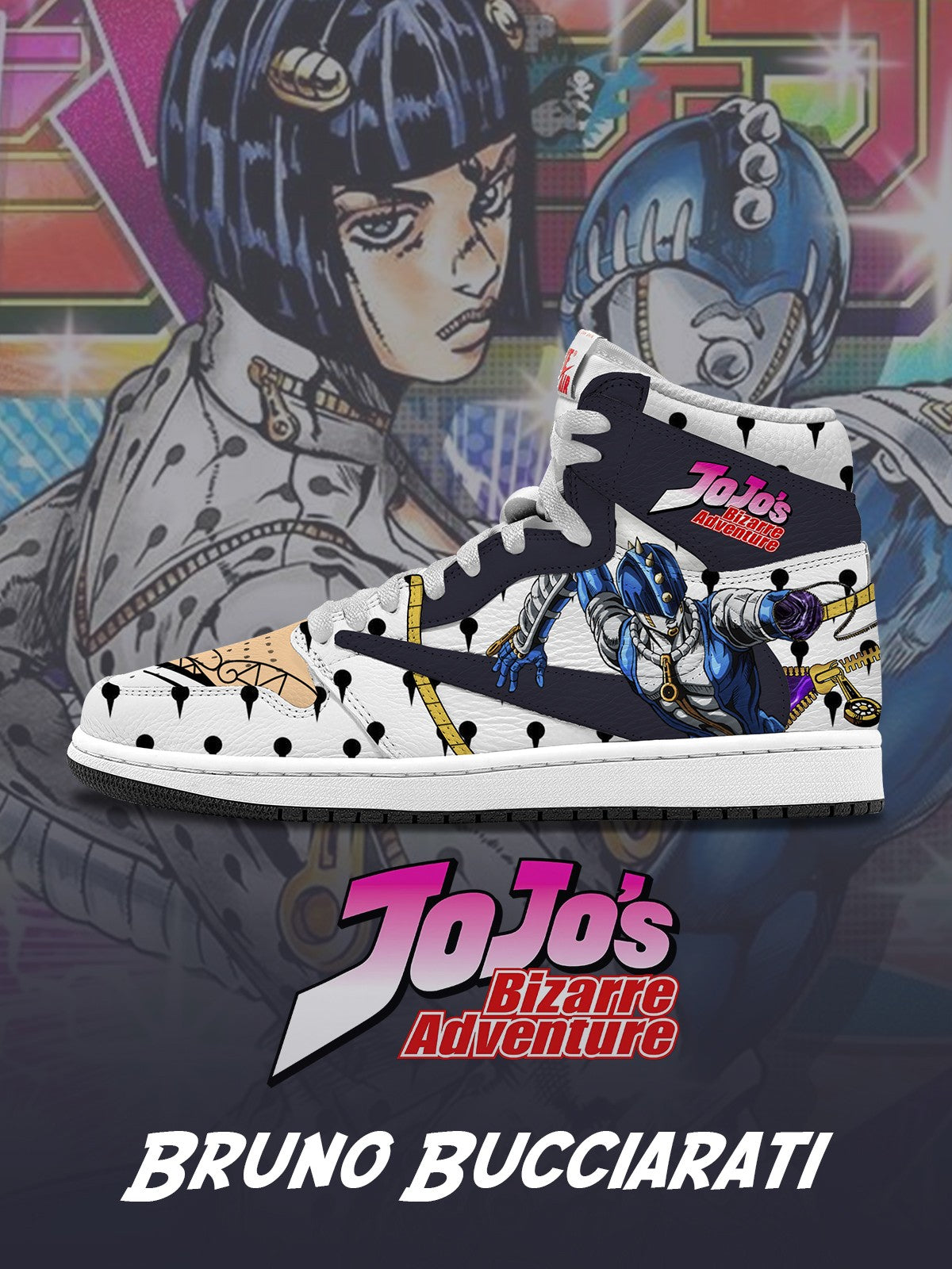 Bruno Bucciarati V.2 Custom TS High Sneakers - 13custom